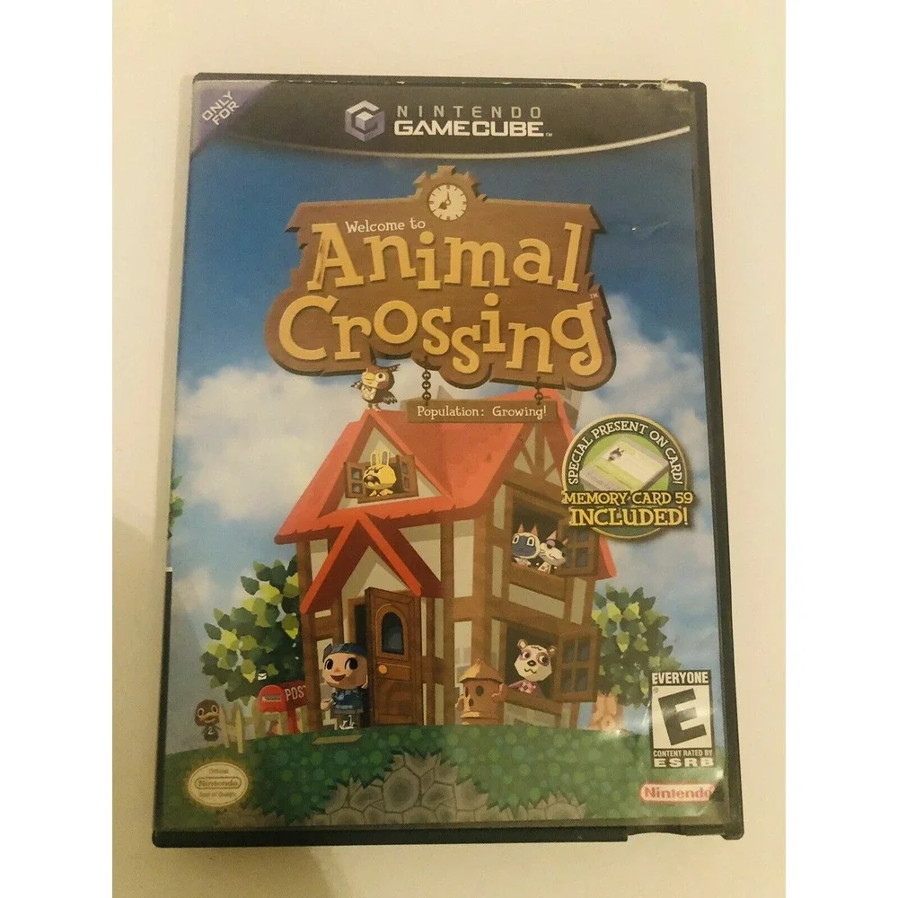 Nintendo GameCube Console Bundle + Controller + Animal Crossing TESTED WORKING